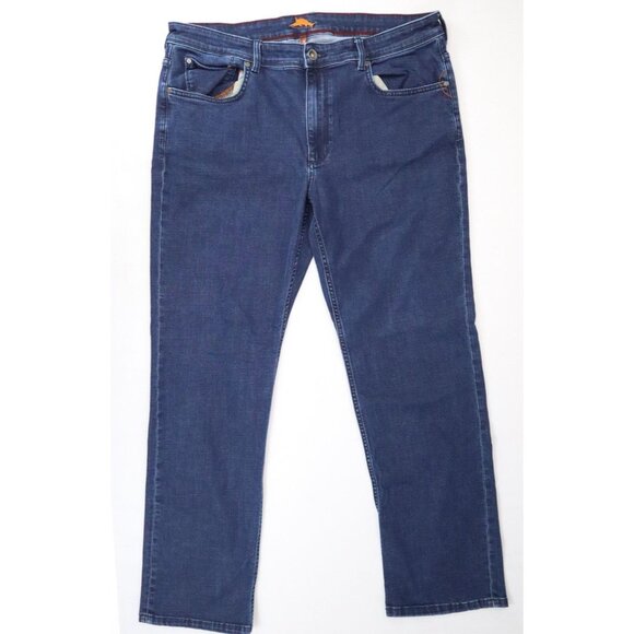 Tommy Bahama Straight Stretch Jeans Men's Size 38x32 Dark Wash Tencel - Picture 2 of 10